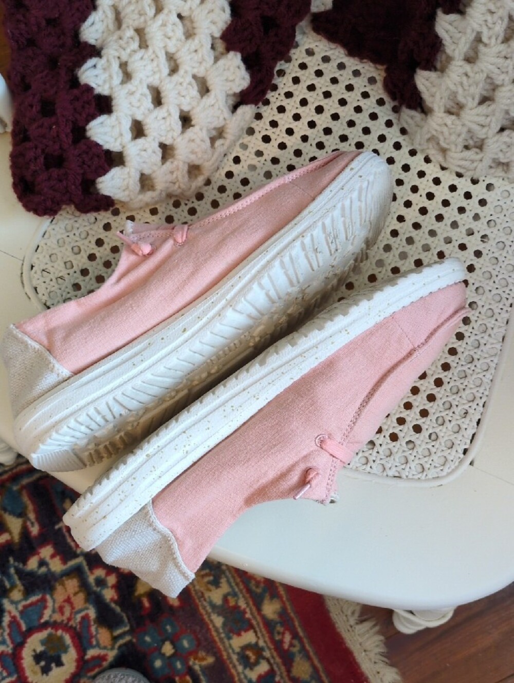 Hey Dude Pink Women's Slip-On Sneakers with Leopard Lining - Picture 2 of 7